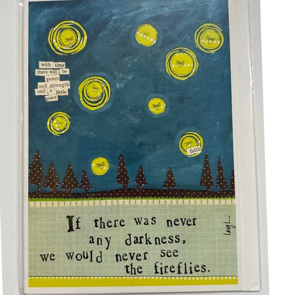 2‎ Tough Times Mental Health Growth Fireflies Inspirational Curly Girl Design